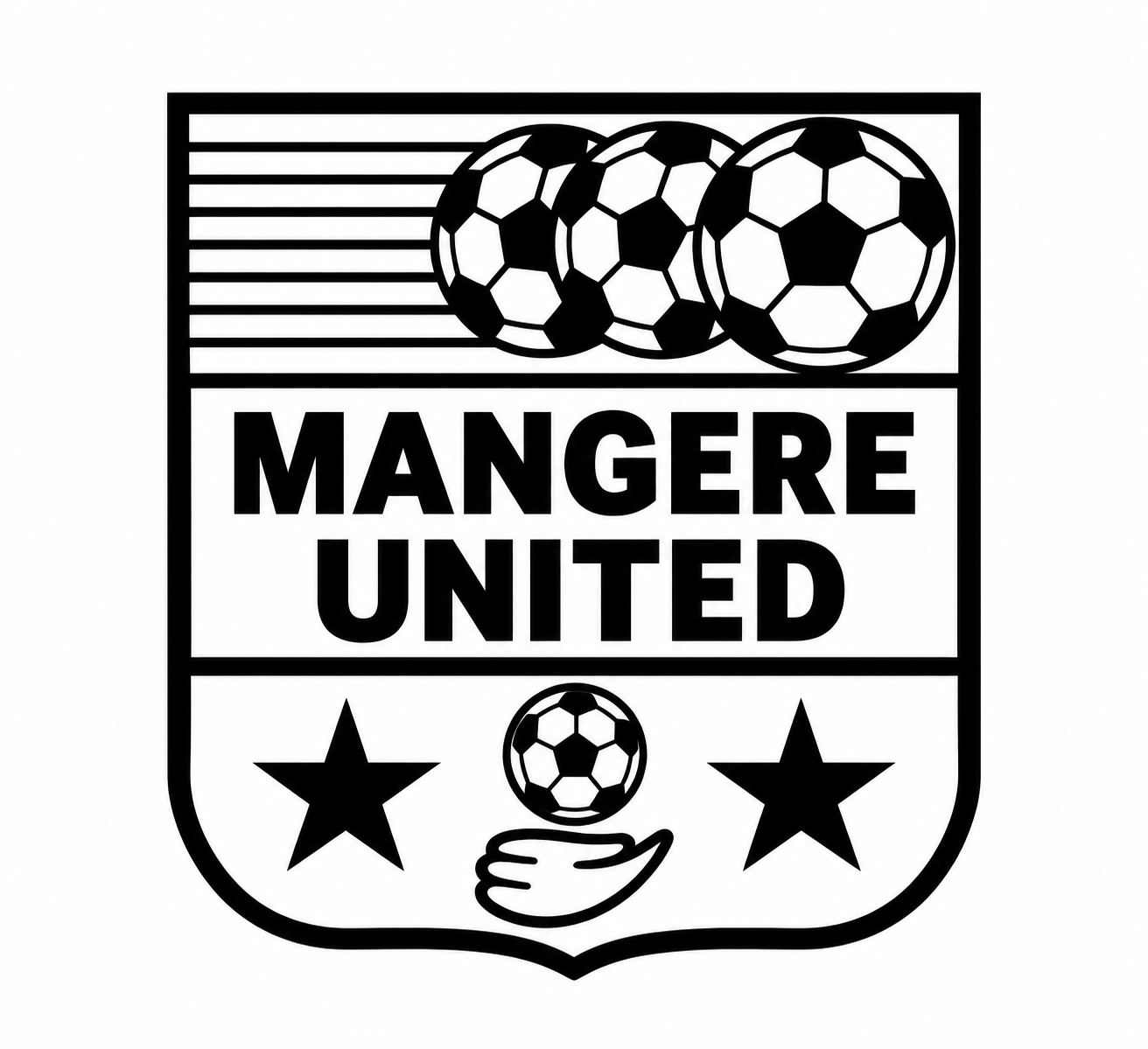 Mangere United, escudo proporcionado